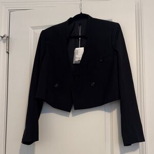 Helmut Lang Black Cropped Blazer